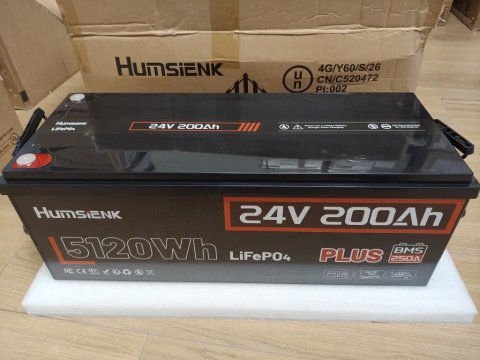Акумулятор LiFePo4 Humsienk Plus 24V 200Ah 5.12kWh для ДБЖ