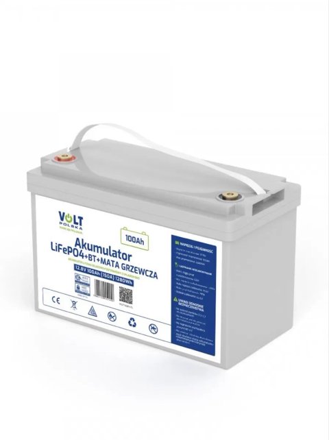Акумулятор Volt Polska LiFePO4 12V 100 Ah (150A) + BMS, BLUETOOTH з функцією підігріву