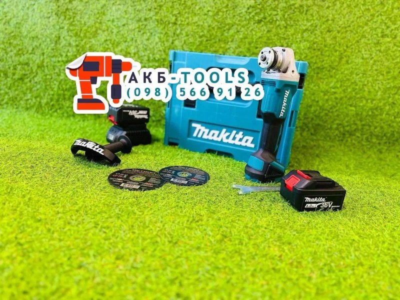Акумуляторна болгарка Makita DGA504 BL З двома акумуляторами 36V6Ah Безщіткова УШМ 8500об/хв — фото 3