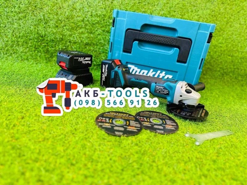 Акумуляторна болгарка Makita DGA504 BL З двома акумуляторами 36V6Ah Безщіткова УШМ 8500об/хв — фото 5