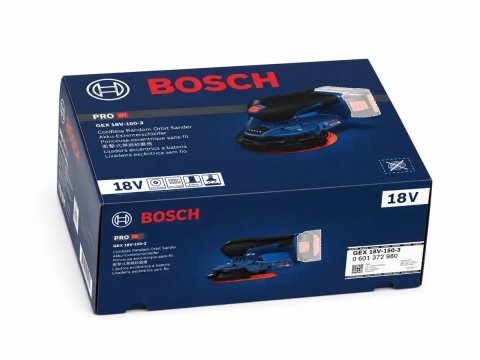 Акумуляторна ексцентрикова шліфмашина Bosch GEX 18V-150-3 Professional