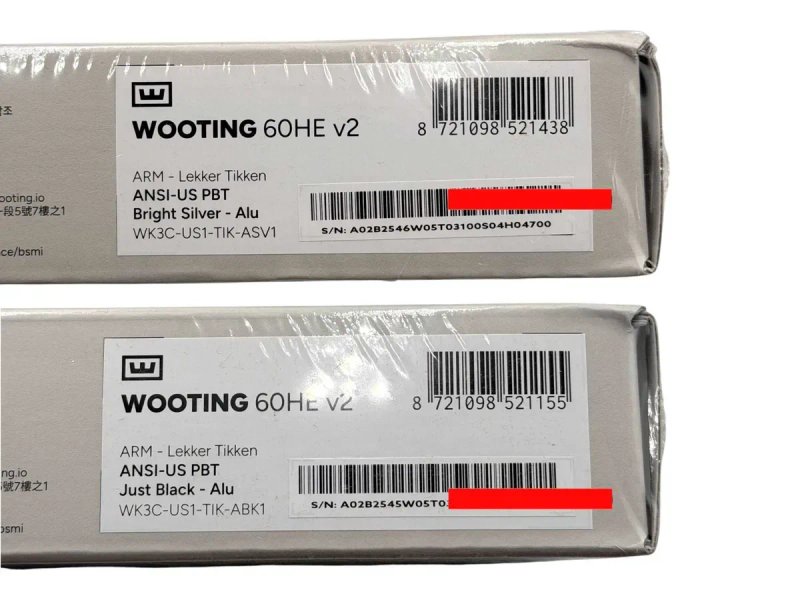 Алюмінієві Wooting 60HE V2 (Срібні та Чорні). Нові запаковані магнітні клавіатури — фото 3