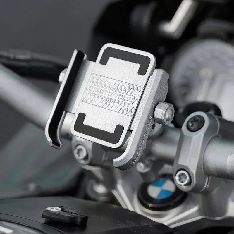 Алюмінієвий тримач для смартфона Motowolf на кермо мотоцикла/велосипед — фото 3