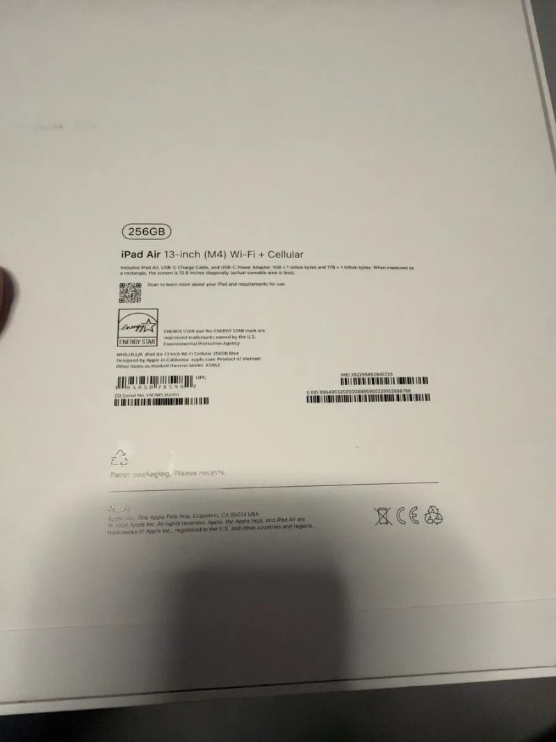Apple iPad Air 13, 256GB, Wi-Fi + LTE, Blue, M4 (2026) — фото 4
