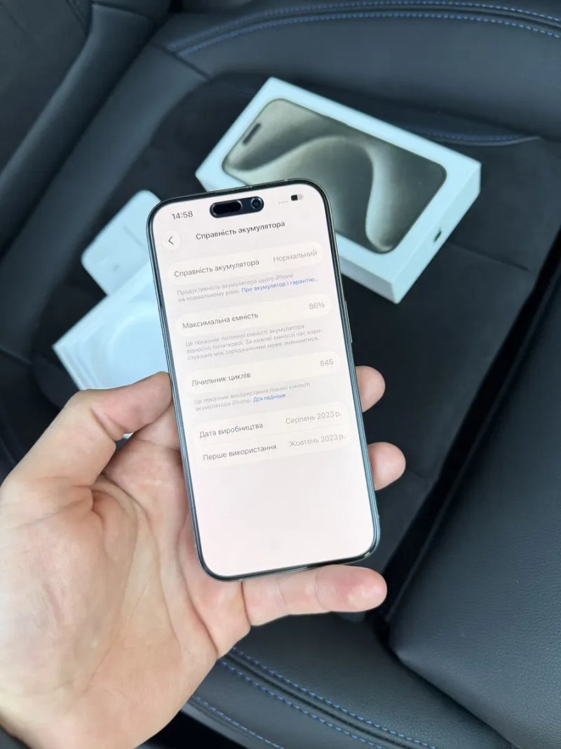 Apple iphone 15 pro 512gb,Natural Titanium,Як новий. — фото 6