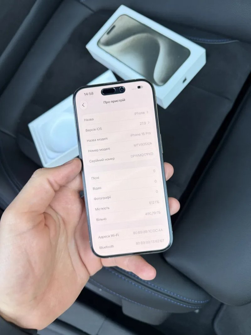 Apple iphone 15 pro 512gb,Natural Titanium,Як новий. — фото 7