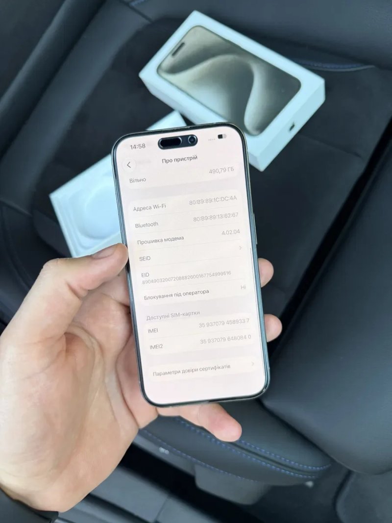 Apple iphone 15 pro 512gb,Natural Titanium,Як новий. — фото 8
