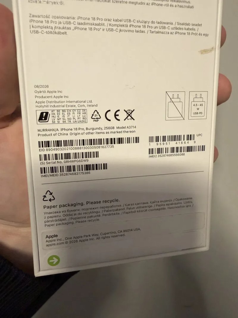 Apple iPhone 18 Pro 256Gb. / 512Gb. / 1Tb. / 2Tb. ( Burgundy ) — фото 3