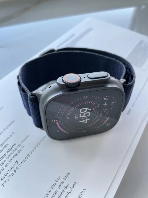 Apple Watch Ultra 2 Black 49 mm LTE Black with Blue Alpine Loop (MX4P3LW/A)