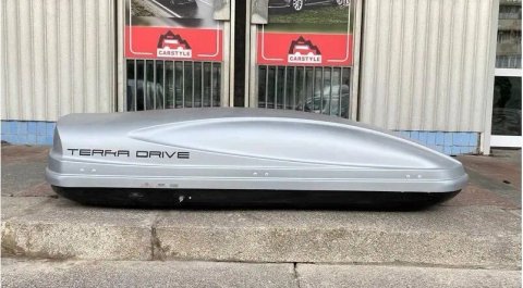 Автобокс на крышу авто Terra Drive 480 літрів сірий чорний матовий 196х75х43 см БВ вживаний матовий двохсторонній гарантія установка ремонт прокат