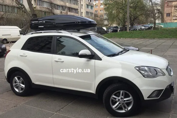 Автобокс на крышу авто Terra Drive 480 литров черный белый глянец 196х75х43 см уценки новые бв внутренние 190х71x42 см двухсторонний гарантия — фото 7