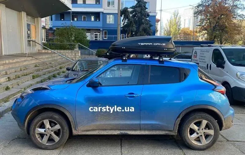Автобокс на крышу дах Terra Drive 320 літрів сірий чорний матові 134х80х36 см нові уцінка пластик правосторонні Терра Драйв внутр 127x80x36 гарантія — фото 8