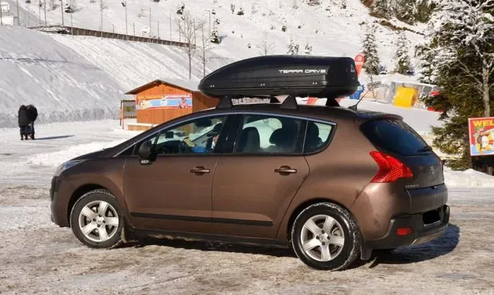 Автобокс на крышу Terra Drive 440 литров серый черный матовый 175*85*44 см БУ бокс пластиковый кунг кофр универсальный гарантия замки двухсторонний — фото 7