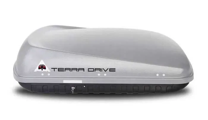 Автобокси на крышу дах Terra Drive 320 420 440 480 500 600 літрів уцінки нові вітринні бокси двухсторонні гарантія ремонт прокат установка — фото 3