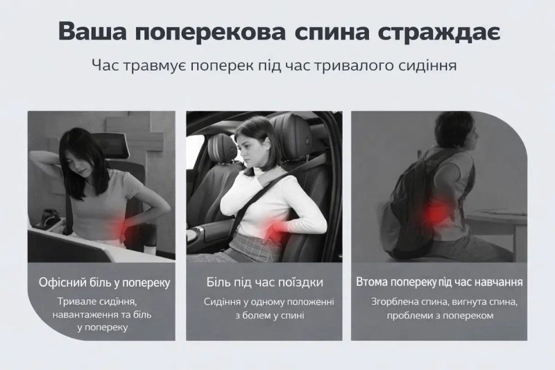 Автомобільний ортопедичний комплект Підголівник та поперекова подушка — фото 8