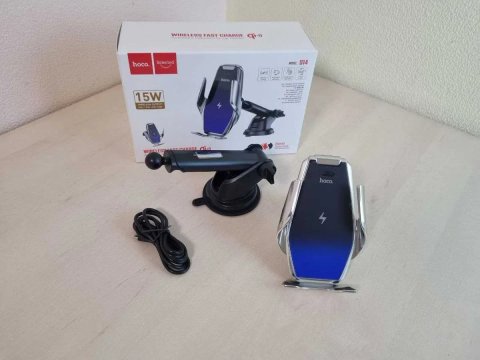 Автотримач HOCO S14 15W (бездротова зарядка)