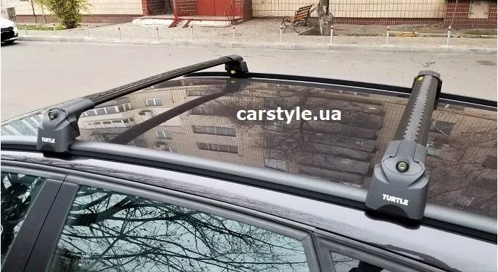 Багажник невиступаючий Turtle Турція рейлінги на дах авто як Thule БВ новий вживаний алюмінієвий під замок установка підрізка підбір гарантія обмін — фото 8
