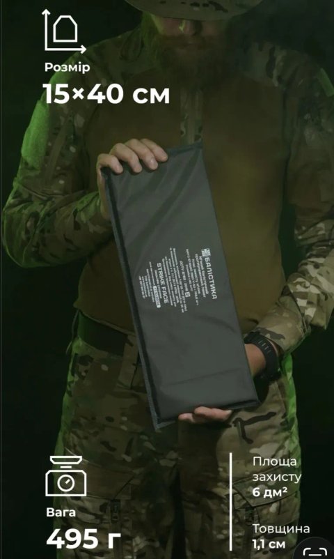 Балістичний пакет (2 клас | 15×40 см | 495 г | НВМПЕ  Ізраїль) ТМ Балістика