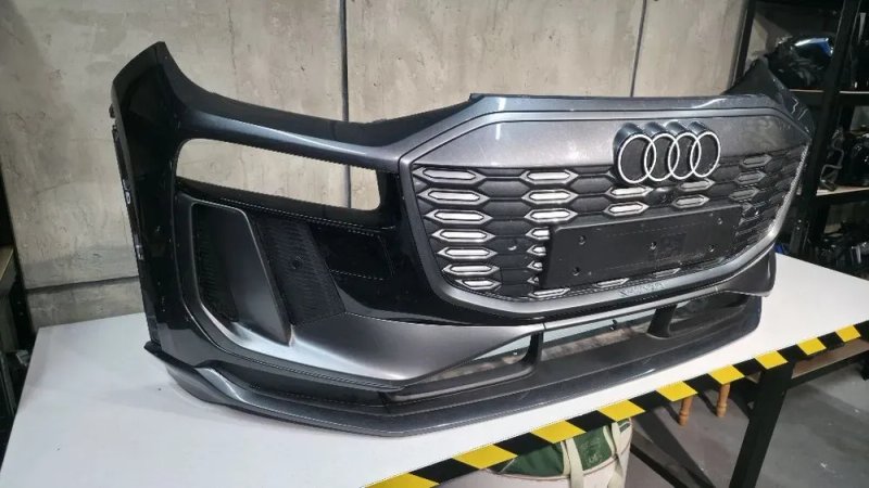Бампер Audi Q6 e-tron S line передній оригінал комплект 2024 2025 в зборі! в наявності! — фото 2