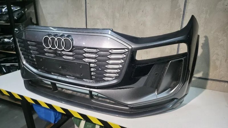 Бампер Audi Q6 e-tron S line передній оригінал комплект 2024 2025 в зборі! в наявності! — фото 3
