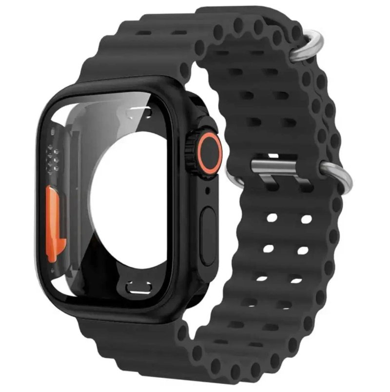Бампер і ремінець Ocean band для Apple Watch на всі серії чохол і силіконовий ремінець силиконовый ремешок чехол — фото 3