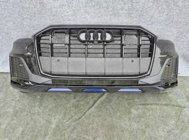 Бампер передній Audi Q7 4M Lift S-line перед оригінал рестайл разборка — фото 8