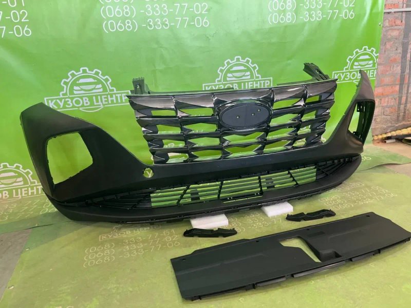 Бампер передній Hyundai Tucson 4 NX4 2020 - 2024 в НАЯВНОСТІ фари фары фара левая правая ліва права бампер решетка дхо дрл туксон тусан tuson — фото 4