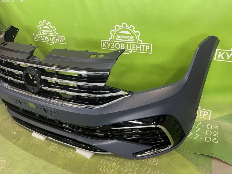Бампер передній в зборі R-line Volkswagen Tiguan 2 2020-2023 комплектний бампер передний решітка тігуан фара — фото 3