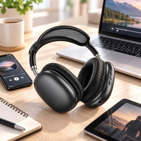 Беспроводные наушники BOROFONE Bluetooth 5.4 до 90 часов полноразмерные блютуз наушники с MP3 плеером microSD AUX 800mAh для телефона ноутбука