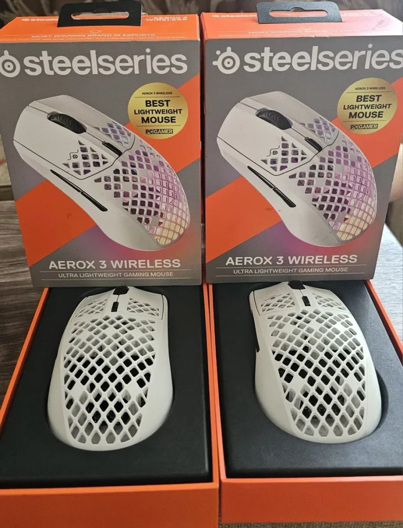 Бездротова ігова миша SteelSeries Aerox 3 Wireless Snow (Стан Нової) — фото 2