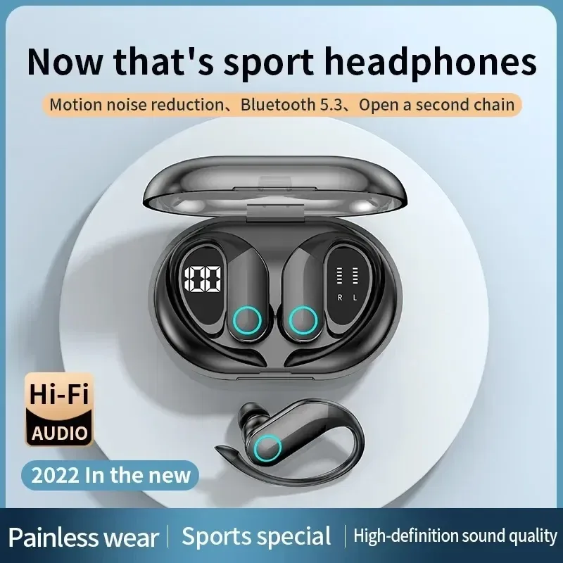 Бездротові спортивні Stereo навушники bluetooth 5.3, WiGa Т37 вакуумні, якісний звук Hi-Fi, зручні легенькі, спортивные наушники  блютуз — фото 2