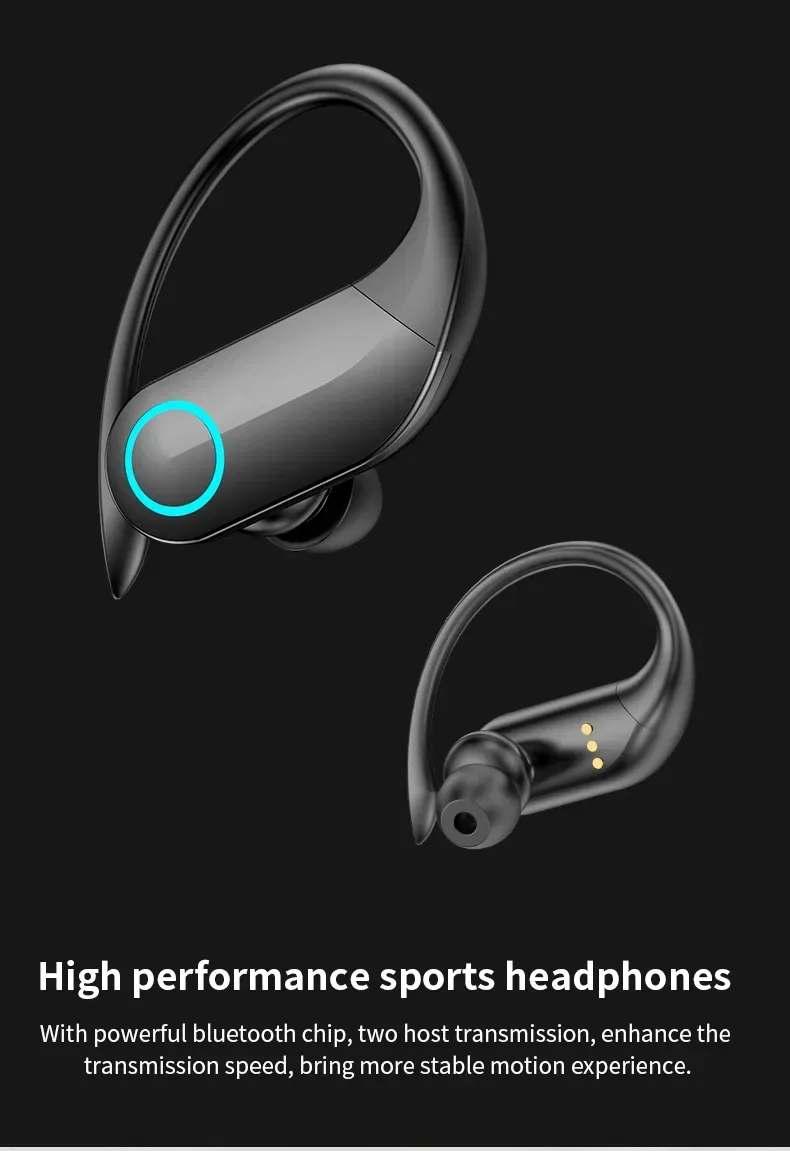 Бездротові спортивні Stereo навушники bluetooth 5.3, WiGa Т37 вакуумні, якісний звук Hi-Fi, зручні легенькі, спортивные наушники  блютуз — фото 7