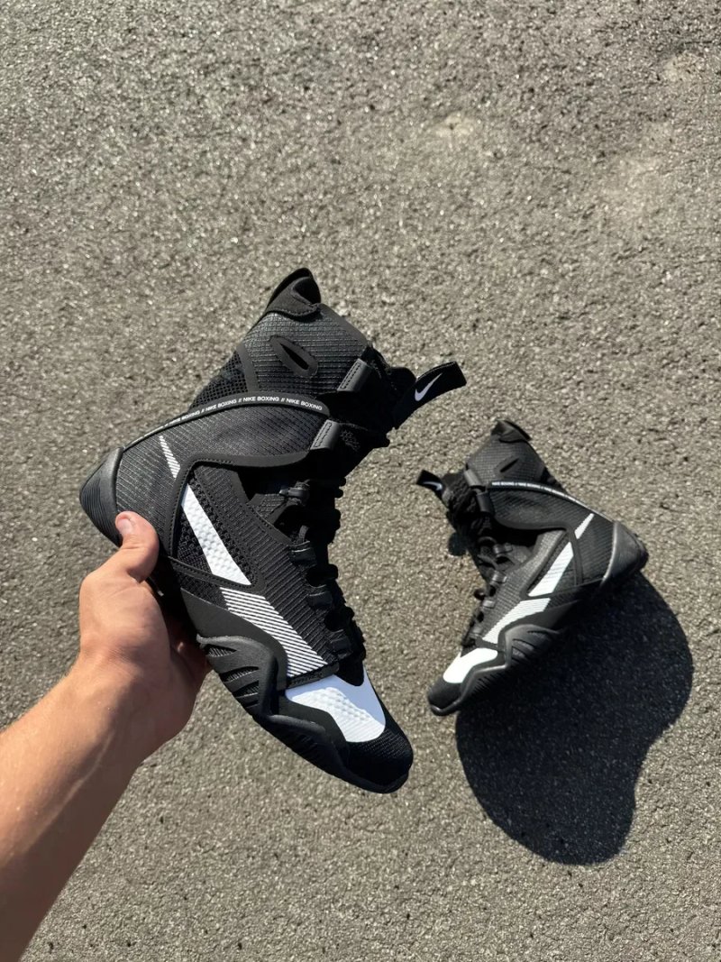 БЕЗКОШТОВНА ДОСТАВКА‼️Боксерки Nike HyperKO 2 Black (Чорно-Білі), боксерки,nike hyperko 2 , boxing shoes,оригінал,боксер,boxer,hyperko 2,боксерки, box — фото 2