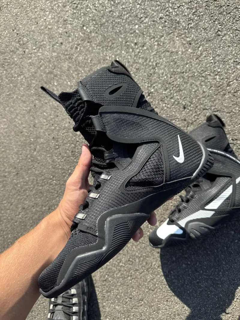 БЕЗКОШТОВНА ДОСТАВКА‼️Боксерки Nike HyperKO 2 Black (Чорно-Білі), боксерки,nike hyperko 2 , boxing shoes,оригінал,боксер,boxer,hyperko 2,боксерки, box — фото 5