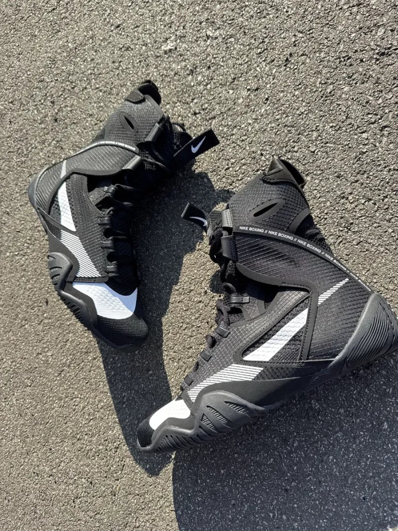 БЕЗКОШТОВНА ДОСТАВКА‼️Боксерки Nike HyperKO 2 Black (Чорно-Білі), боксерки,nike hyperko 2 , boxing shoes,оригінал,боксер,boxer,hyperko 2,боксерки, box — фото 7