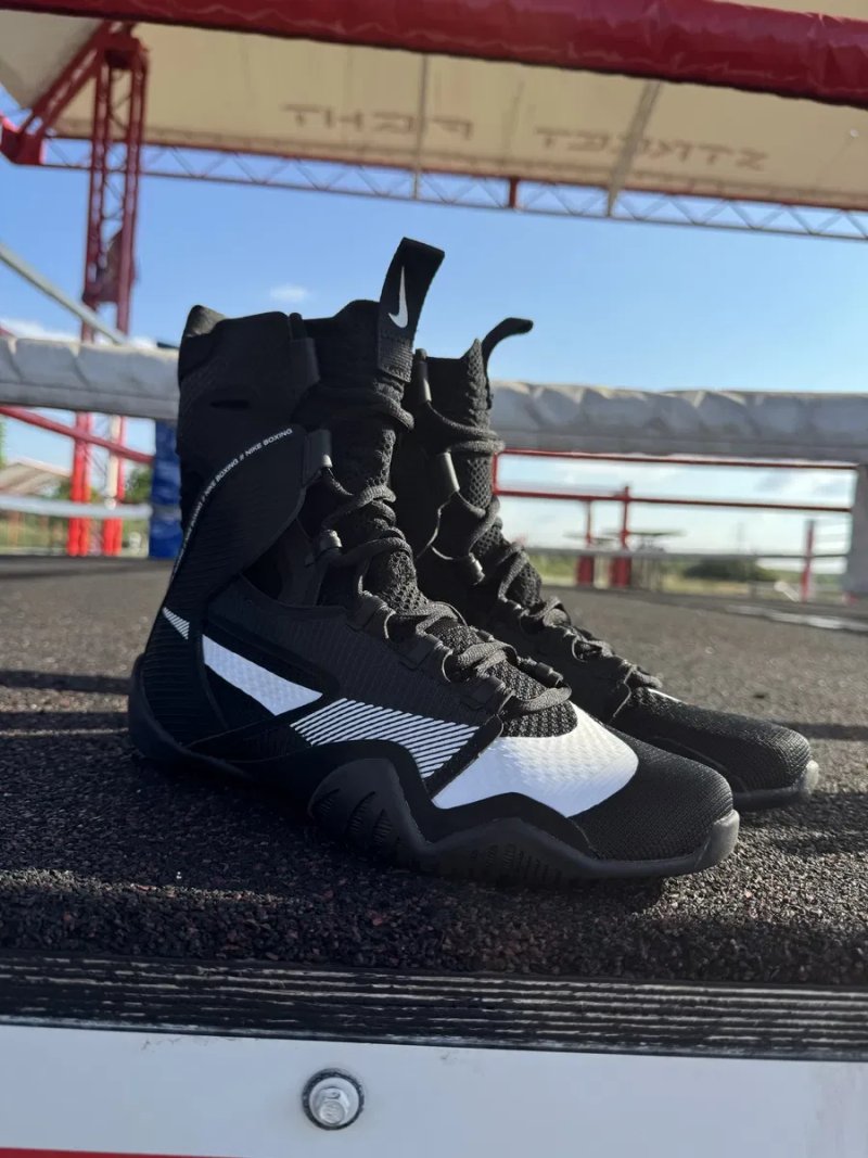 БЕЗКОШТОВНА ДОСТАВКА‼️Боксерки Nike HyperKO 2 Black (Чорно-Білі), боксерки,nike hyperko 2 , boxing shoes,оригінал,боксер,boxer,hyperko 2,боксерки, box — фото 8