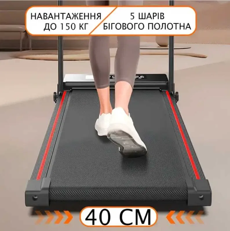 Бігова доріжка / беговая дорожка / бігова доріжка НОВА складна / Ручний пульт керування і дуга /  до 150 кг від 1 до 8 км/ч — фото 7