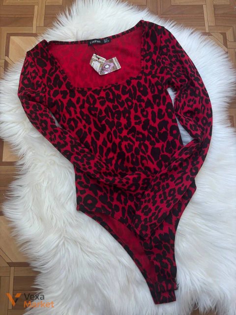 Боді Boohoo в леопардовий принт