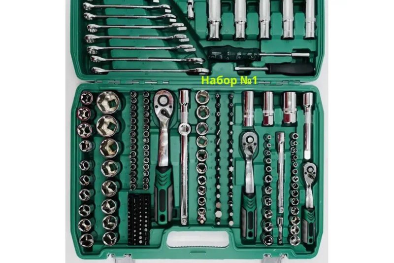 Большой набор ручных ключей головок трещоток NEW TOOLS216 (NW216-149) на 216 профессиональных инструментов Набори інструментів ключів тріскачок — фото 3