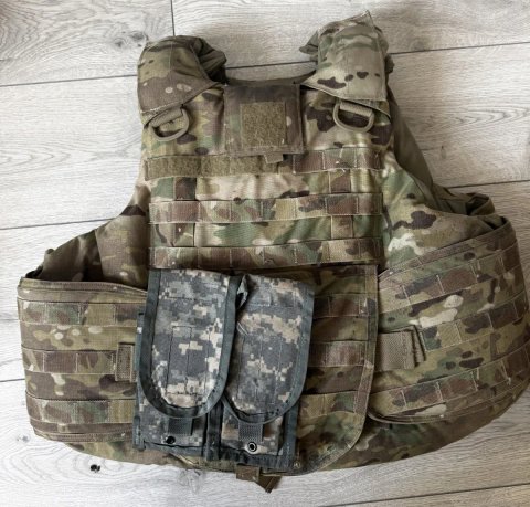 Бойовий комплект Бронежилет US Army IOTV Gen III (Multicam) + Плити + Обвіс M-Tac + Додаткові підсумки