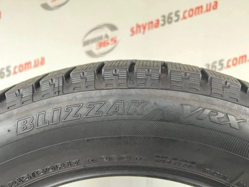 Bridgestone Blizzak VRX 215/60 R17 — арктична зимова гума б/у|залишок протектора 7 мм|продаж від 1 шт — фото 3