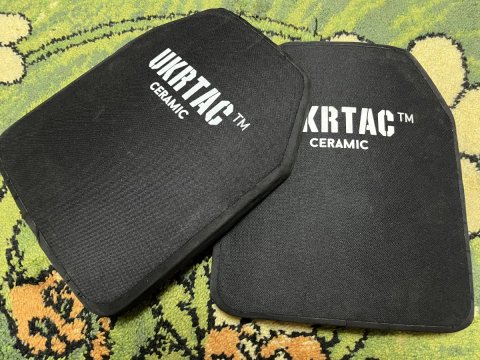Бронеплити UKRTAC 6 клас ДСТУ / Ceramic NIJ IV+ (Комплект 2 шт., Нові)