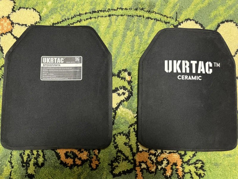 Бронеплити UKRTAC 6 клас ДСТУ / Ceramic NIJ IV+ (Комплект 2 шт., Нові) — фото 2