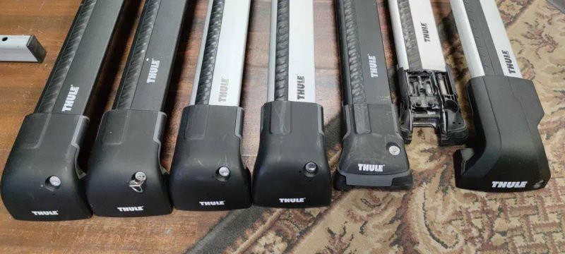 БУ Багажник палки Thule Wingbar Edge Evo Aerobar Squarebar 108 118 127 135 150 см сталеві алюмінієві каплевидні нові вживані установка прокат обмін — фото 4