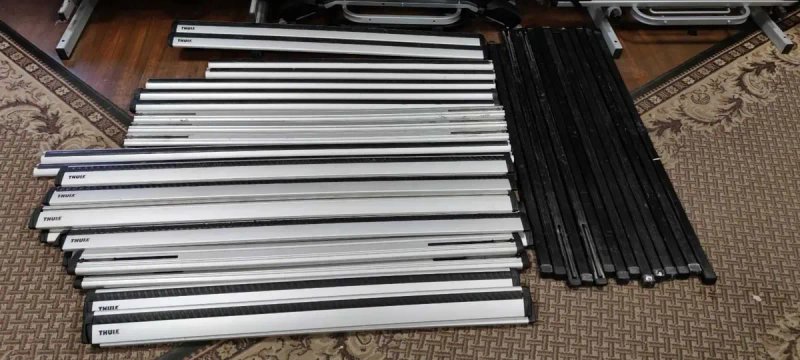 БУ Багажник палки Thule Wingbar Edge Evo Aerobar Squarebar 108 118 127 135 150 см сталеві алюмінієві каплевидні нові вживані установка прокат обмін — фото 5
