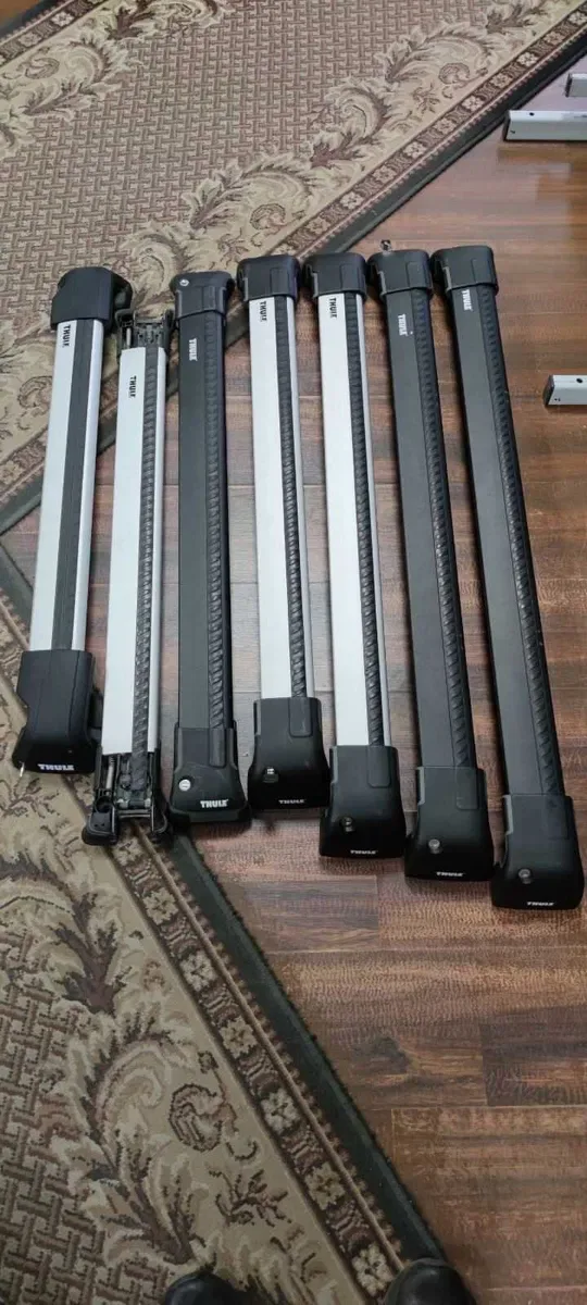 БУ Багажник палки Thule Wingbar Edge Evo Aerobar Squarebar 108 118 127 135 150 см сталеві алюмінієві каплевидні нові вживані установка прокат обмін — фото 7