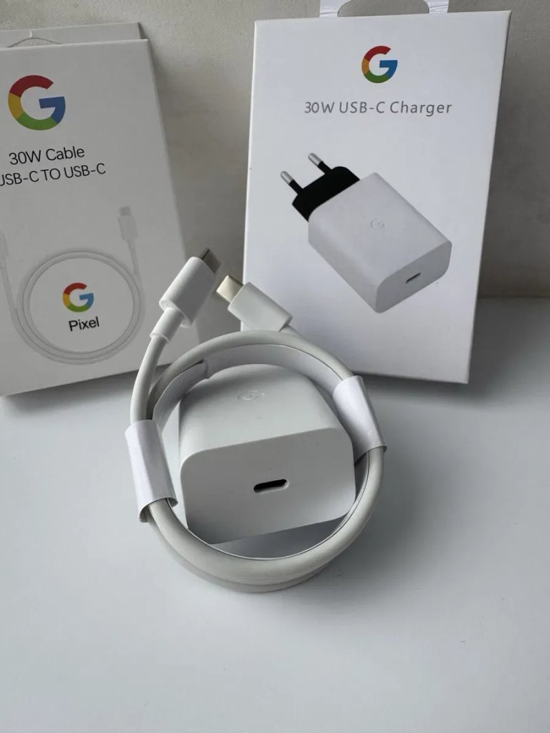 Быстрая зарядка google pixel 8 30w блок кабель гугл піксель оригінал — фото 2