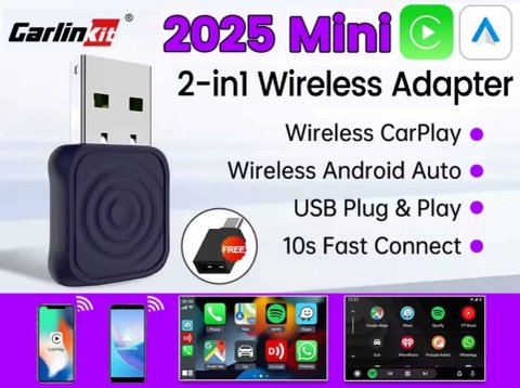 Carlinkit Mini Ultra 2025 - Адаптер беспроводного CarPlay/Android Auto