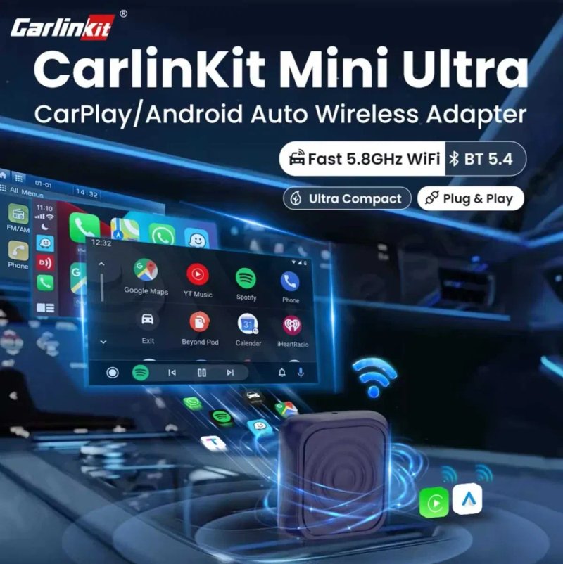 Carlinkit Mini Ultra 2025 - Адаптер беспроводного CarPlay/Android Auto — фото 2
