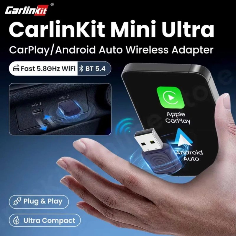 Carlinkit Mini Ultra 2025 - Адаптер беспроводного CarPlay/Android Auto — фото 3